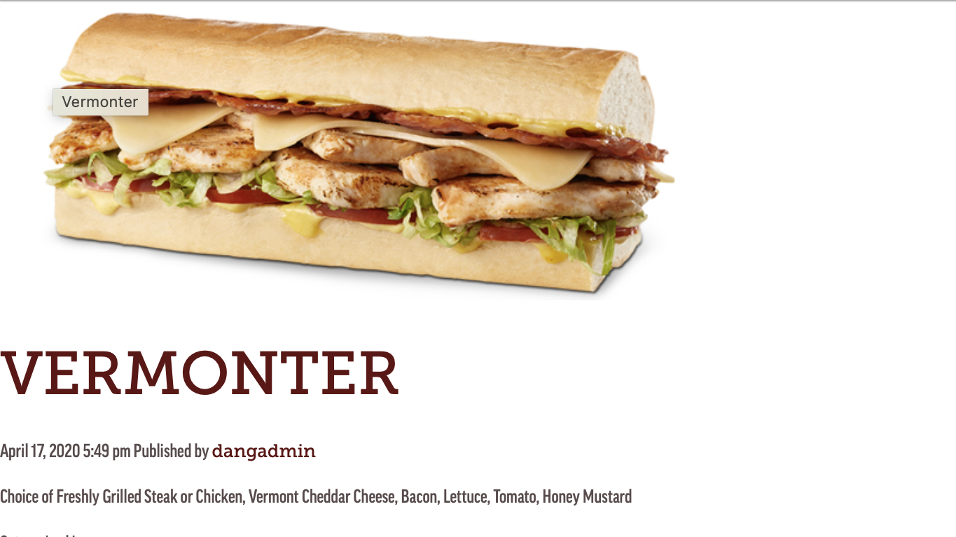 Nobody Knows What’s in the Vermonter Sandwich