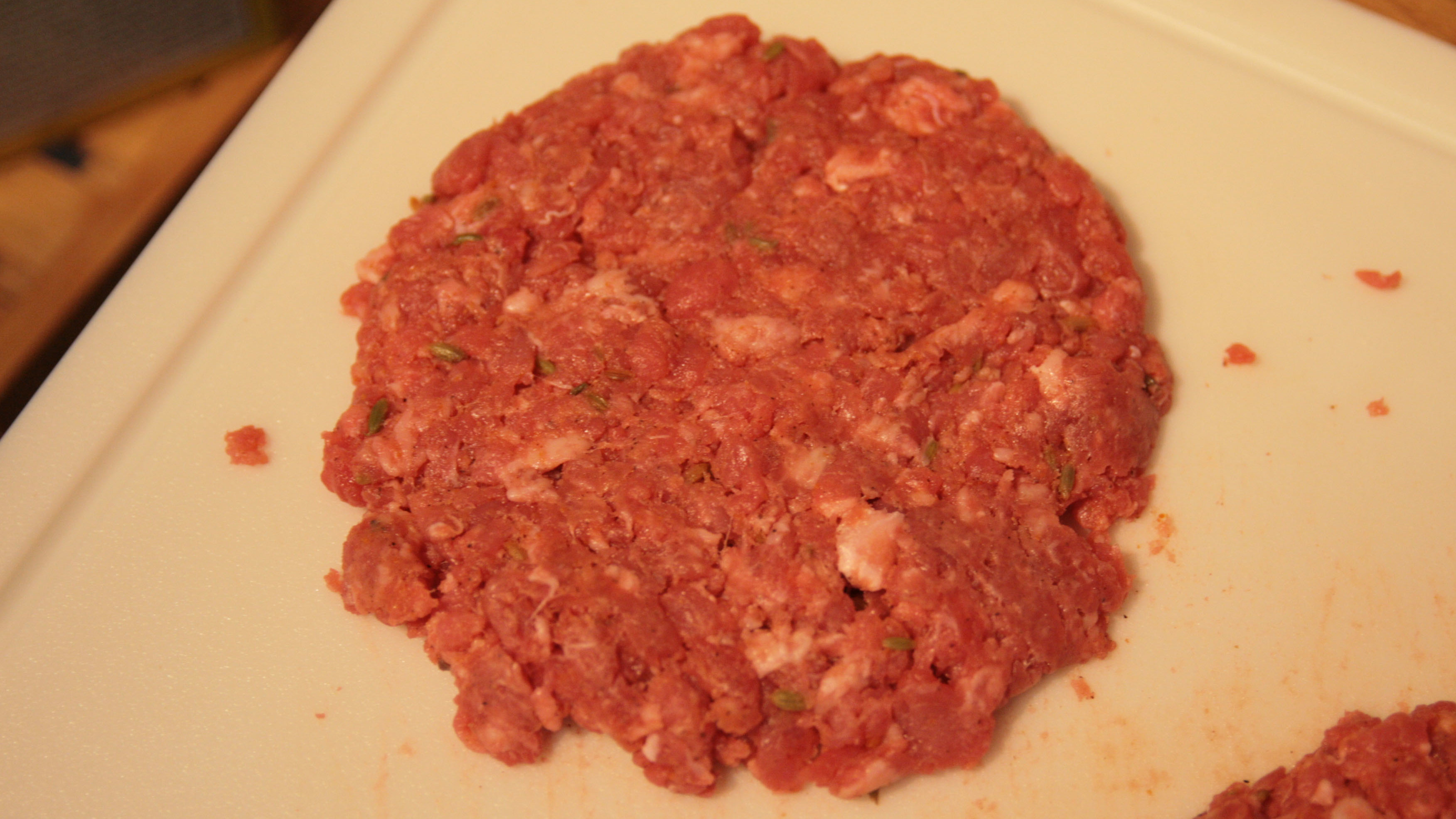 flattened italian sausage patty