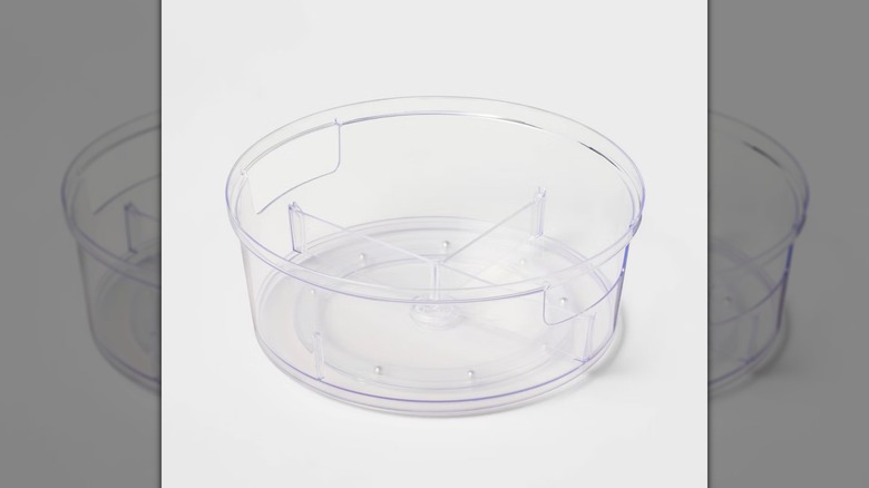 The Brightroom 11-inch Lazy Susan Turn Table from Target on a grey background.