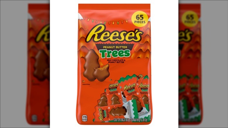 bag of Reese's Trees on white background