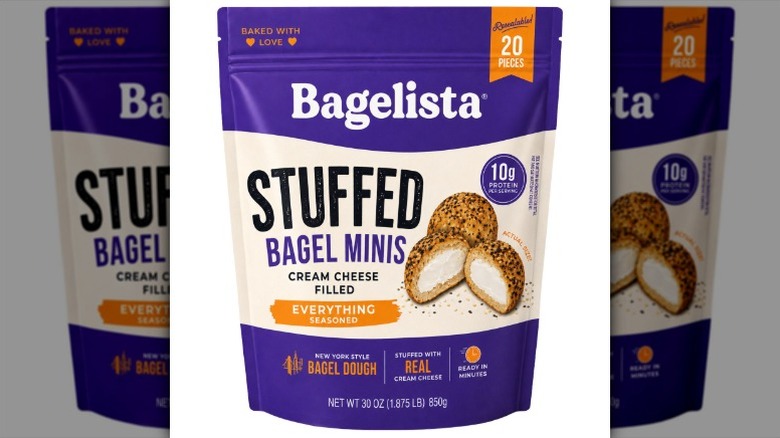 bag of Bagelista Everything Seasoned Stuffed Bagel Minis