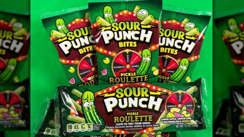 Packages of Sour Punch Bites, Pickle Roulette