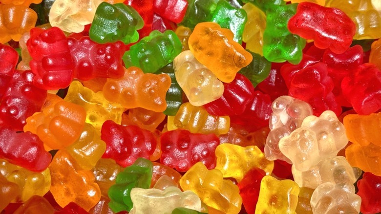 Close-up of gummy bears.