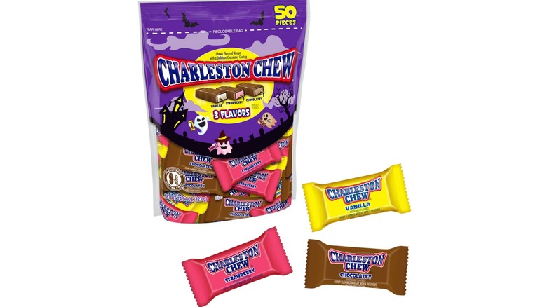 Product image of Charleston Chew Halloween Candy Bag on a white background.