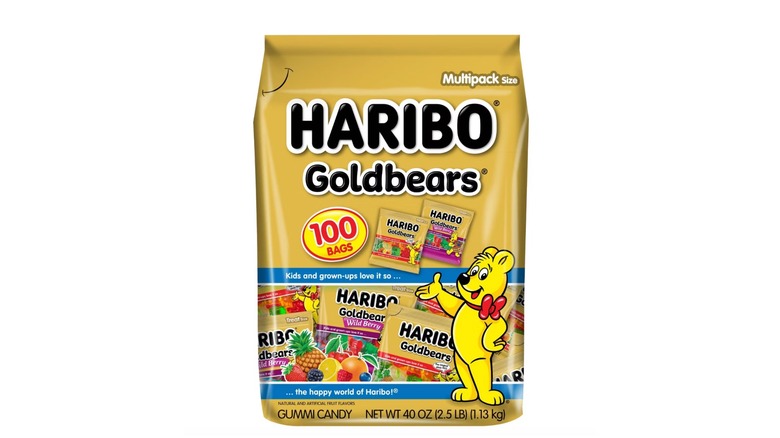 Product image of Haribo Goldbears Variety Bag on a white background.