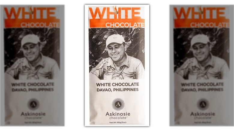Single origin gluten-free white chocolate bar from Askinosie Chocolate