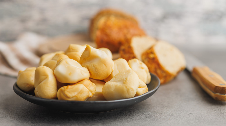 Bowl of scamorza cheese