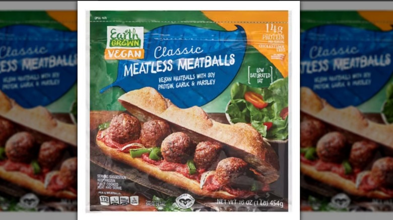 Earthgrown Vegan Classic Meatless Meatballs in packaging