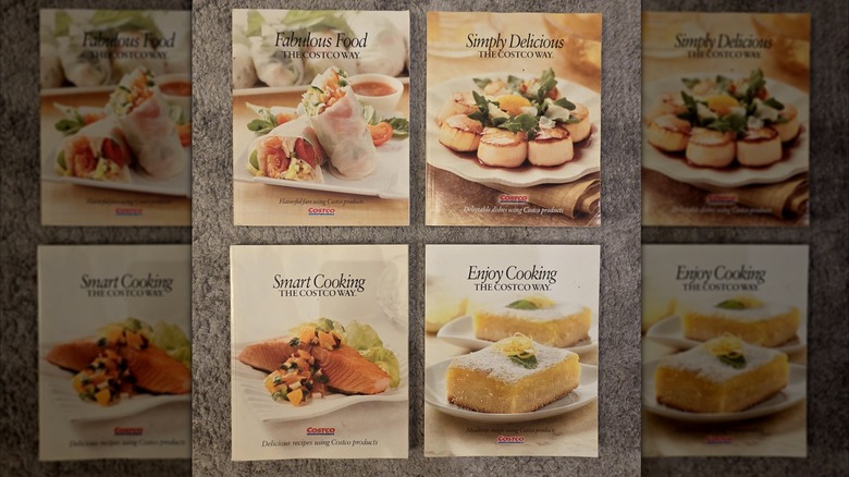 Four of The Costco Way collectible cookbooks.