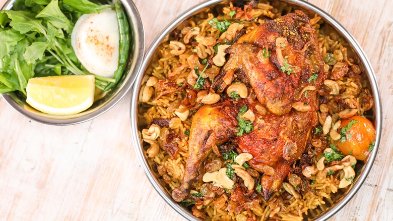 Whole chicken biryani