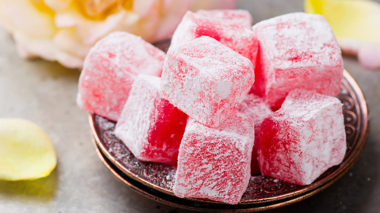 Pink rose Turkish delight