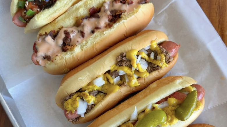 Varied hot dogs at Wally's Wieners