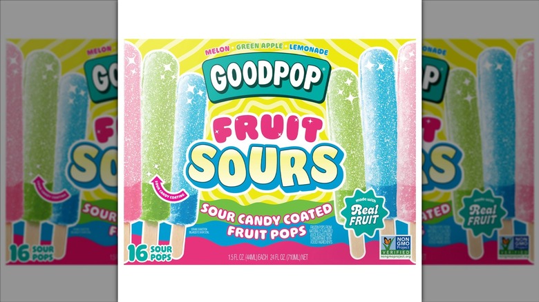 GoodPop Fruit Sours on a white background.