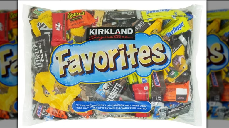 Bag of Kirkland Signature Favorites Candy Variety on white background