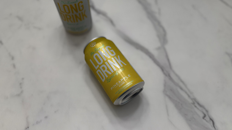 Pineapple Long Drink laying on a counter
