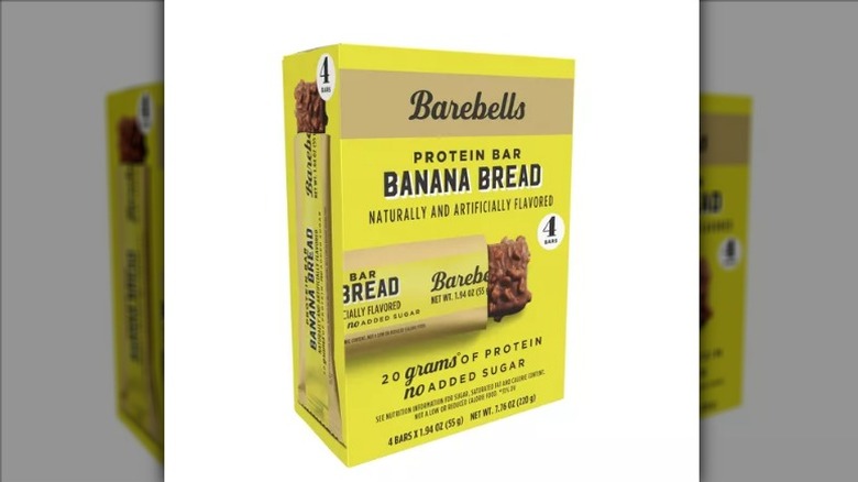 box of Barebells Banana Bread Protein Bars