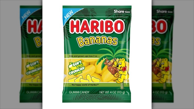 bag of Haribo Bananas gummy candy