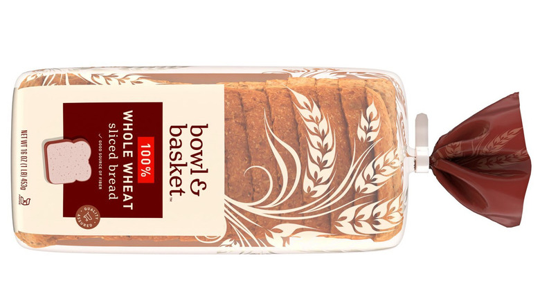 A loaf of Bowl & Basket Sliced Bread, 100% Whole Wheat
