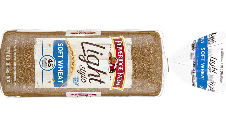 a loaf of Pepperidge Farm Light Soft Wheat bread