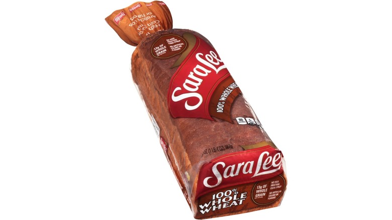 a half loaf of Sara Lee 100% Whole Wheat bread