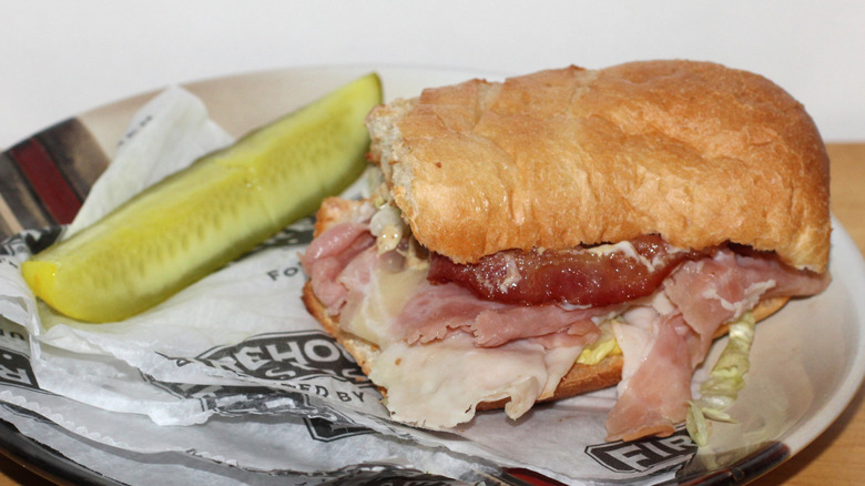 A photo of Firehouse Subs' Club on a Sub sandwich