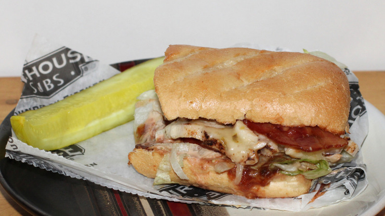 A photo of Firehouse Subs' Firehouse Captain's Club sandwich