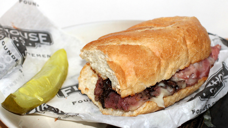 A photo of Firehouse Subs' New York Steamer sandwich