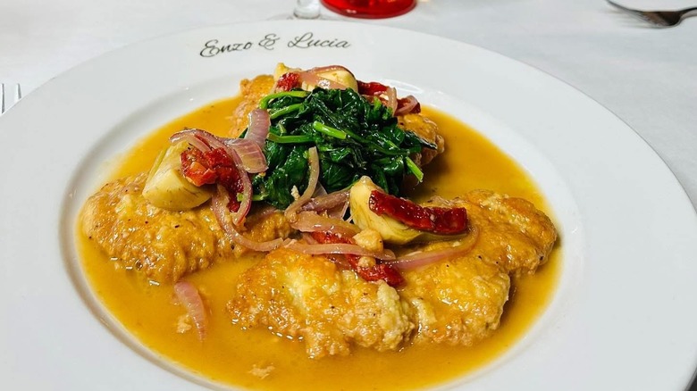 A plate of food at Enzo & Lucia