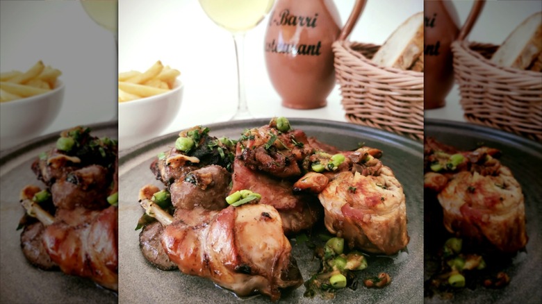 Cooked rabbit on plate