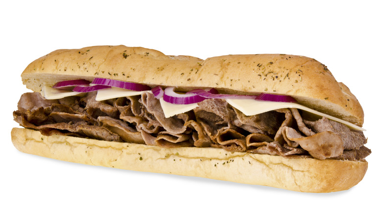 Subway Steak and Cheese footlong sub