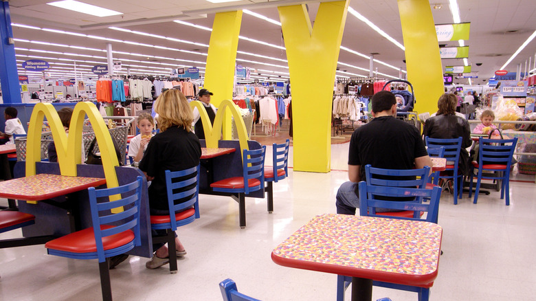 A McDonald's inside of a Walmart
