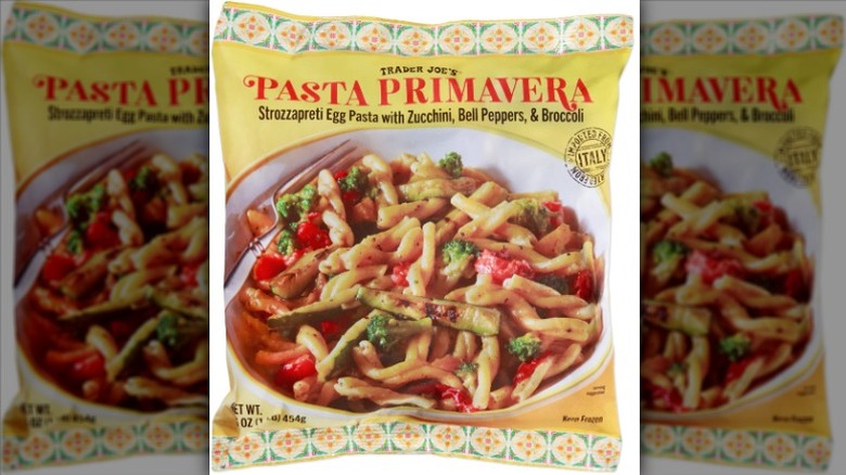 A package of Trader Joe's Pasta Primavera.