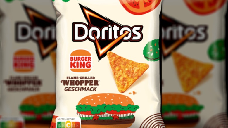Bag of Burger King Doritos Flame-Grilled Whopper chips
