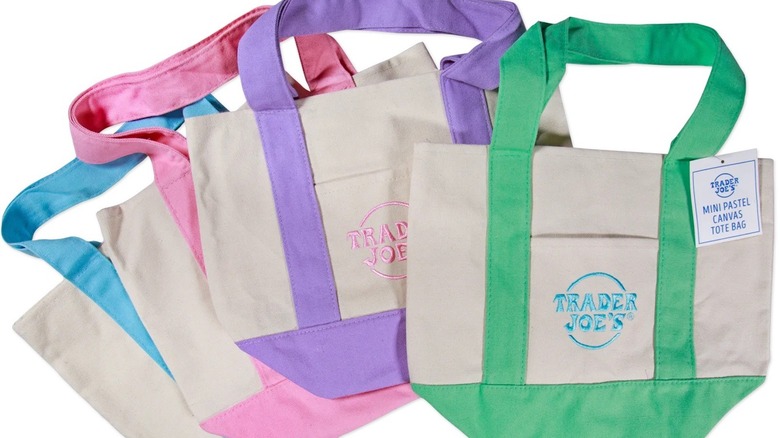 The four new Trader Joe's pastel mini totes