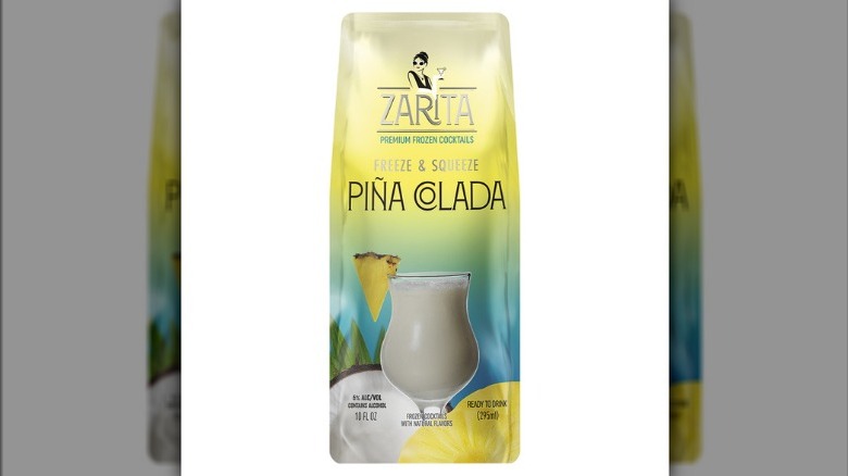 Aldi Zarita Piña Colada Cocktail Pouch on a white background.