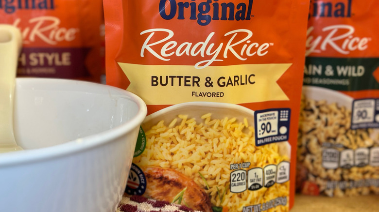 Ben's Original Ready Rice pouch in the Butter & Garlic variety