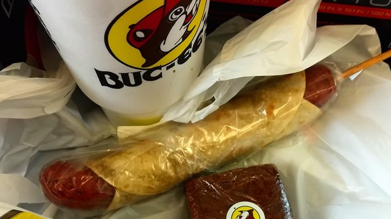 Buc-ee's sausage on a stick