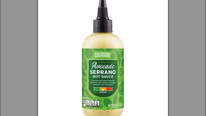 Burman's Avocado Serrano Hot Sauce from Aldi