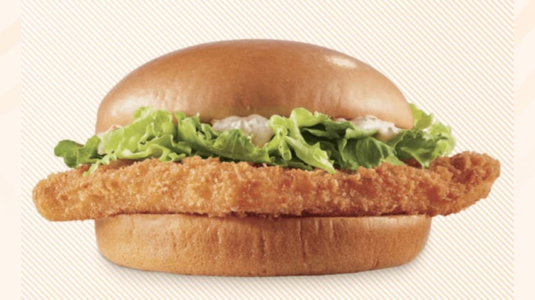 Dairy Queen Wild Alaskan Fish Sandwich on a white background