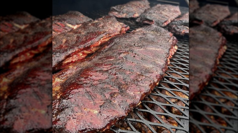 BBQ Ribs on the grill at Saap Saap BBQ