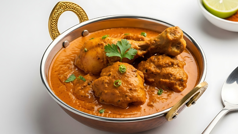 Indian style chicken curry with drumsticks