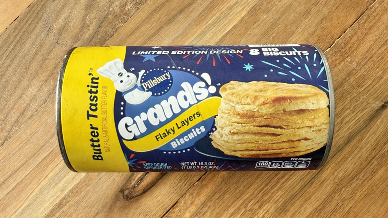 Tube of biscuit dough