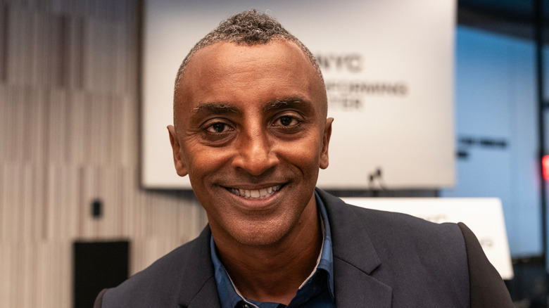 Marcus Samuelsson attends opening of Perelman Performing Arts Center press event