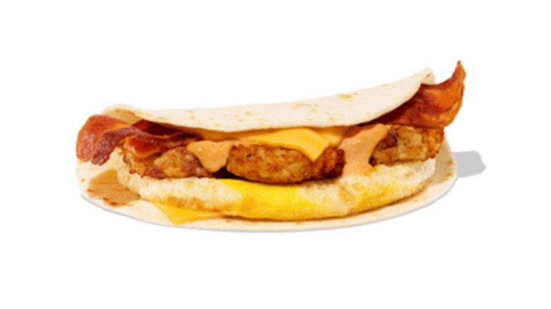 Dunkin' Chipotle Hash Brown Wake-Up Wrap product image on a white background.