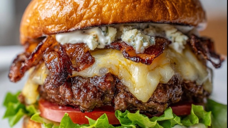 Loaded Cowboy Butter Garlic Parmesan Smash Burger