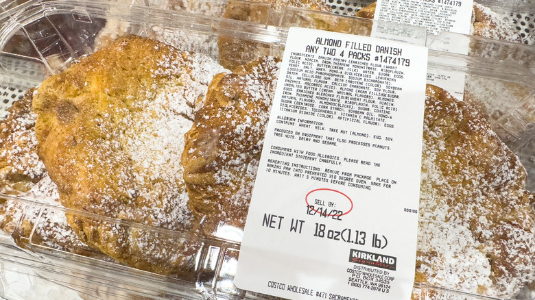 A package of Costco almond Danish