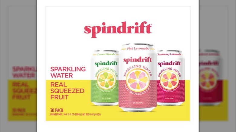 Spindrift Lemonade Sparkling Water Variety Pack on a white background.