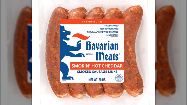 Pack of Bavarian Meats Smokin' Hot Cheddar Smoked Sausage Links