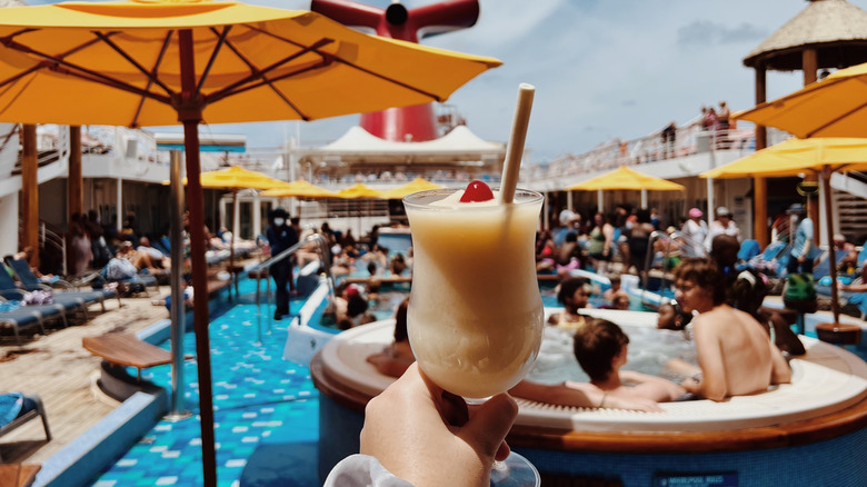 frozen cocktail on a cruise ship