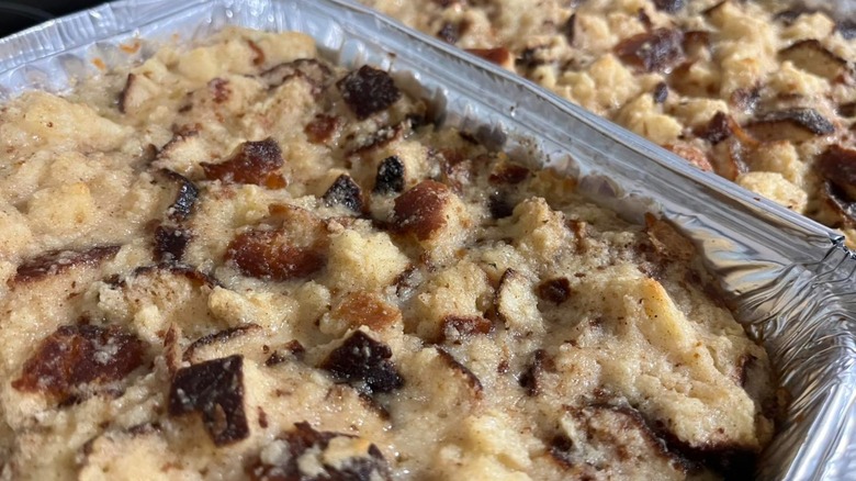 closeup picture of Donut Bread Pudding